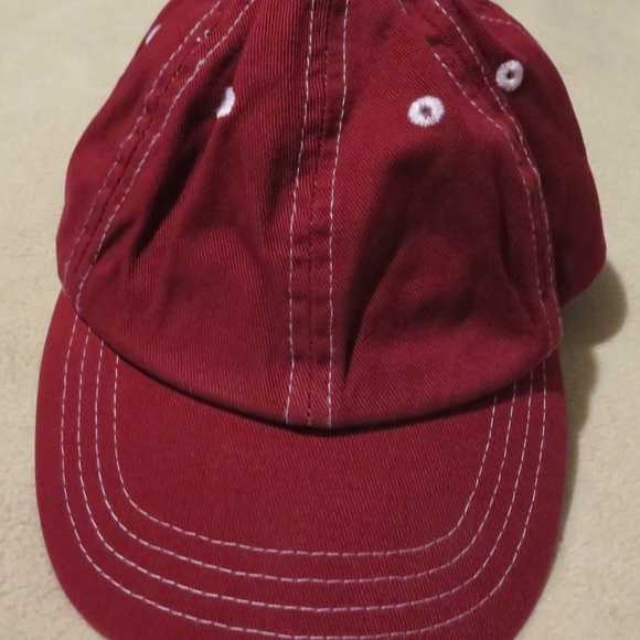NWT KIDS CITY THREADS BASEBALL HAT w/VELCRO RED - Picture 1 of 3